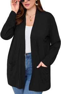lot 17552 image: AusLook Womens Plus Size Lightweight Open Front Cardigan Long Sleeve Cover Ups Shrugs Shawls and Wraps Kimono Jacket Size 2XL