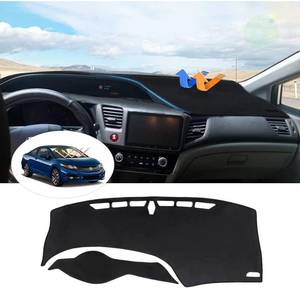 lot 17577 image: Cartist Dashboard Cover for 2012-2015 Honda Civic Accessories,Non-Slip Polyester Dash Cover Mat Anti-Glare UV Sun Protection Protector