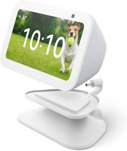 lot 17590 image: Echo Show 5 (3rd Gen) Adjustable STAND with USB-C Charging Port  Glacier White