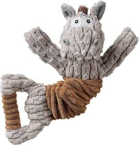 lot 17595 image: Tug of War Dog Toy, Crinkle Dog Toys for Large Dog, Soft Dog Plush Toy with Squeaky, Stuffed Animal for Dogs (Tug Series, Donkey)