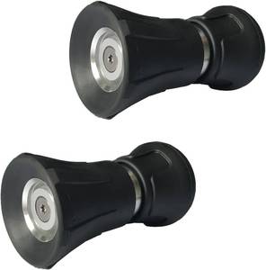 lot 17749 image: 2 Pack Heavy Duty Fireman Style Hose Nozzle - Fits All Standard Garden Hoses - High Pressure Sprayer Nozzle to Wash Your Car or Water Your Garden   Leak Proof (Black)