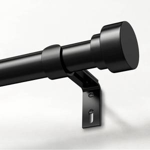lot 17753 image: IFELS Heavy Duty Curtain Rods for Windows 66 to 120 Inch,1 Inch Adjustable Black Curtain Rod with Easy Installation and Modern Design,Decorative Long Drapery Rods with Metal Finials (A1,Black,30-120)