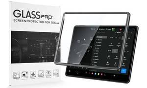 New Version Tesla Model Y/3 Screen Protector Accessories With Full Enclosure Border, HD&9H Tempered Glass Screen Protector for Tesla Model Y (2020~2024)&Model 3 (2017-2023) - Retail: $26