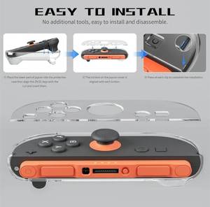 lot 63300 image: Case for Nintendo Switch 2 Joycon Controller, Protective Cover for Joycons 2 Hard Shell, Ergonomic Design & Comfortable and Easy Installation - Clear - Retail $15