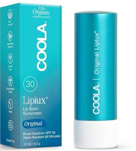 lot 63315 image: Organic Liplux Lip Balm and Sunscreen with SPF 30, Dermatologist Tested Lip Care for Daily Protection, Vegan and Gluten Free, 0.15 Oz - Retail $15