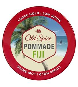 lot 63317 image: Old Spice Mens Hair Pomade, Fiji Pomade for Men, Loose Hold, Low Shine, Hair Styling, 2.22 oz - Retail $9