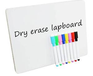 lot 63332 image: 16 Pack Dry Erase LapBoards Double Sided 11.2 x 8.3 Inch Dry Erase Boards with 8 Pcs Markers Whiteboards for Office Students Classroom Teacher Supplies - Retail $15