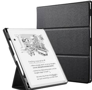 lot 63335 image: Case for 11 Kindle Scribe 3rd Generation 2025, Kindle Scribe Colorsoft with Two Viewing Angles - All New PU Leather Cover with Auto Sleep Wake, Pen Holder. Black - Retail $40