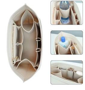 lot 63338 image: Felt Organizer Insert for Longchamp Le Pliage Handbag Women Purse organizer 1012-25beige-M - Retail $24