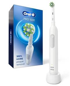 lot 63358 image: Oral-B Pro 1000 Rechargeable Electric Toothbrush, White - Retail $50