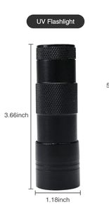 lot 63362 image: 1 Pack UV Flashlight, 12 LED Handheld Blacklight Flashlight 395nm Mini Light Torch Detector for Dog Pet Urine Stains, Bed Bugs and Scorpions. (Batteries not Included) - Retail $7