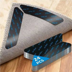 lot 63369 image: 24Pcs Rug Gripper, Premium Non-Slip Carpet Tape, Reusable Rug Tape, Anti-Curling Rug Pads for Hardwood & Tile Floors - Retail $5