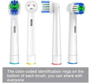 lot 63372 image: Replacement Toothbrush Heads Compatible with Oral-B Braun, 16 Pcs Professional Electric Toothbrush Heads Brush Heads for Oral B Replacement Heads Refill Pro 50010001500300037575000700075008000 - Retail $12