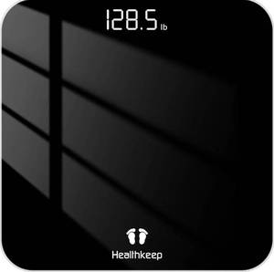 lot 63392 image: Digital Bathroom Scale for Body Weight High-Precision 4-Sensor Accuracy, LED Display, 400lb180kg Capacity, Safe Rounded Corners, Batteries Included - Retail $17