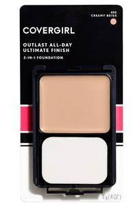 lot 63415 image: COVERGIRL Outlast All-Day Ultimate Finish Foundation, Creamy Beige, 0.4 Ounce (Pack of 1) - Retail $11