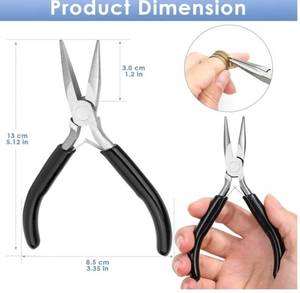 lot 63420 image: Chain Nose Pliers For Jewelry Making, Flat Nose Jewelry Pliers, Craft Pliers For Jewelry Making - Retail $6