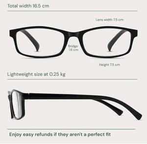 lot 63435 image: 1.25 Reading Glasses Men - Blue Light Blocking Lenses, TR90 Frames, UV400 - Eyeglasses with Clear Vision - Retail $15