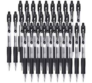 lot 63447 image: Art 30 Gel Pens - Retractable Gel Ink Roller Pens for Writing, Black 0.7mm Fine Point- for Office, School - Quick Dry  Rubber Grips - Retail $13