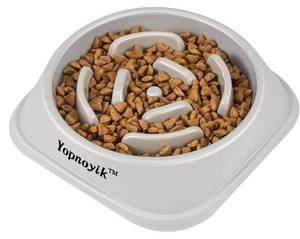 lot 63448 image: Slow Feeder Dog Bowls for Healthy Eating, Non-Slip and Anti-Choking Design, Reduces Bloating & Overeating for Medium Dogs and Cats, Easy to Clean, L 10 - Retail $12