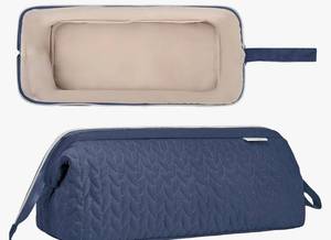 lot 63452 image: Shark Flex Style Case for Airwrap Hair Dryer Brush Revlon Hair Tools Travel Bag Carrying Case Flat Curling Iron Organizer (Navy Blue) - Retail $19