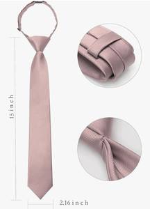 lot 63459 image: Solid Color Boys Tie Pre-tied Adjustable Kids Necktie for Age 8-12 Wedding School Graduation - Retail $10