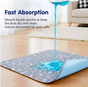 lot 63466 image: Pee Pads with Pheromones, Elite Pads for Cats, Washable Pee Pads for Dogs, Leak-Proof & Anti-Slip Pet Training Pad for Home & Travel(Grey, S 11.8 � 11.8) - Retail $22