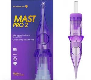 lot 63504 image: Mast Tattoo Pro2 Tattoo Cartridge Needles, #10 Bugpin 5RL Round Liner, 17 Count Disposable Needles for Rotary Tattoo Machine Pen - Retail $18