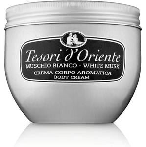 lot 63516 image: Tesori dOriente Body Cream for Women, Moisturizing Cream, Womens Body Cream, Essential Ingredients for Body & Skin Care, with White Musk Fragrance-10.1 fl oz, Made in Italy - White Musk - Retail $15