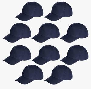 lot 63519 image: 10 Pieces White Baseball Caps - DIY Sun Hats for Kids - Retail $14