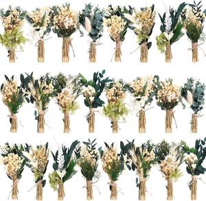 lot 10330 image: Layhit 24 Pcs Boho Dried Flower Bouquet Mini Wedding Handmade Dry Flowers Decor for Vase Crafts DIY Photo Boutonniere for Men Floral Plant for Bridesmaid Gift Birthday Decor(Greenery)