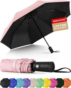 lot 10337 image: Seniny Windproof Travel Umbrella, Automatic Umbrellas for Rain, Portable & Compact Umbrellas for Backpack, Strong UV for Protection, Folding Small Sun Umbrella for Car, Walking