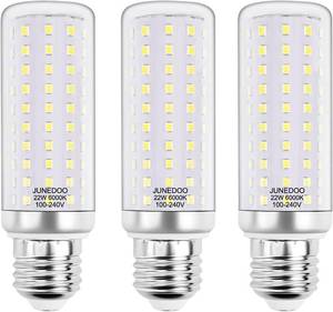 lot 10344 image: E26 LED Light Bulbs 22W, 6000K Daylight White,Edison Screw Bulbs,180W Incandescent Bulbs Equivalent,2500Lm,Non Dimmable,Pack of 3