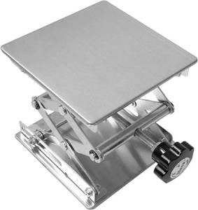 lot 10355 image: Stainless Steel Lab Jack Lift Stand Table Scissor Stand Platform (8 x 8)