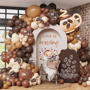 lot 10364 image: PageebO Love is Brewing Decorations, 148Pcs Neutral Brown Coffee Beige Balloons for Love is Brewing Bridal Shower Wedding Decorations A Tini Bit Older Party Supplies Birthday Baby Shower Party Favors