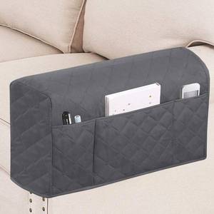lot 10366 image: Turquoize 2 Pack Waterproof Armrest Covers for Chairs and Sofas Couch Arm Covers for Sofa Armrest Covers with Side Pocket Anti-Slip Furniture Protector Washable Armrest Slipcovers Set of 2, Gray