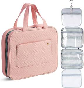 lot 10369 image: Ms. Pen-Travel Toiletry Bag Organizers, Baby Pink, Makeup Travel Bag for Toiletries with Hanging Hook, Water-Resistant