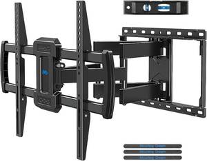 lot 10377 image: Mounting Dream TV Wall Mount, UL Listed Full Motion Mount Bracket for 42-84 Inch Flat Screen TVs, Swivel Articulating Dual Arms, Max VESA 600x400mm, 100 LBS Loading, Fits 16 Inches Wood Studs, MD2296