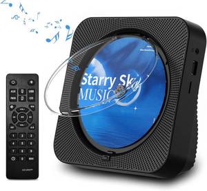 lot 17077 image: CD Player Portable Bluetooth 5.1 Desktop CD Player with HiFi Sound Speakers,Remote Control,Dust Cover,LED Display,Boombox FM Radio,USBAUX for Home,Kids (Black)