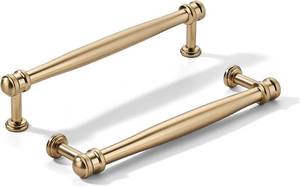 lot 17093 image: khtumeware 7 Pack 5inch(128mm) Hole Center Champagne Bronze Cabinet pulls Honey Bronze Solid Heavy-Duty Tradition Kitchen Cabinet Handle Cabinet Hardware for Dressing Table Bathroom Pull