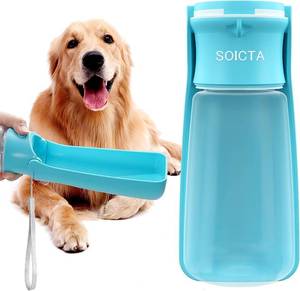 lot 17097 image: SOICTA Portable Dog Small Animals Water Bottle for Walking 19 OZ or 12 OZ Pet Water Bottles for Puppy Medium Large Dogs Little Animals Water Dispenser Dog Small Animals Water Bowl