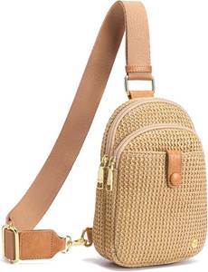 lot 17865 image: AOCINA Faux Straw Crossbody Bags for Women Small Sling Bag Summer Purse 2026 RFID Raffia Woven Purses Travel Beach Vacation