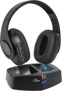 lot 17876 image: WallarGe Wireless Headphones for TV Watching, Easy Setup and Comfortable Bluetooth Headphones with RF Transmitter Charging Dock, 100 Ft Wireless Range, Rechargeable 25 Hours Play and No Audio Delay