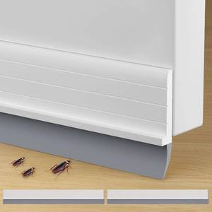 lot 17882 image: 2 Pack Hard Door Draft Stopper for Bottom of Doors, 36 Under Door Sweep, Adjustable Weather Stripping Door Seal Gap Filler, Hot, Cold Air, Light, Noise Blocker for Interior & Exterior - White