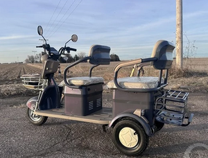 lot 56023 image: IRGC40-GRAY  - Gray High-End Mini Golf Cart - Electric Tricycle  Assembly Required   (IRGC40-GRAY)