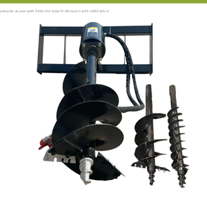lot 57010 image: 3 Bit Auger Set - Hydraulic Skid Steer Auger with 6 Inch 12 Inch and 14 Inch Bits (SSECAG-Y With 3 Bits)