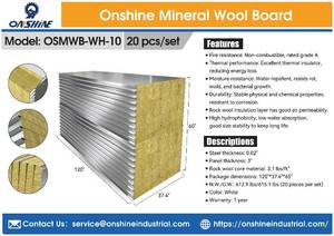 lot 58076 image: Set of 20 - Onshine Mineral Wool Insulated Wall Panel 3 Inch x 10 Foot (OSMWB-WH-10)
