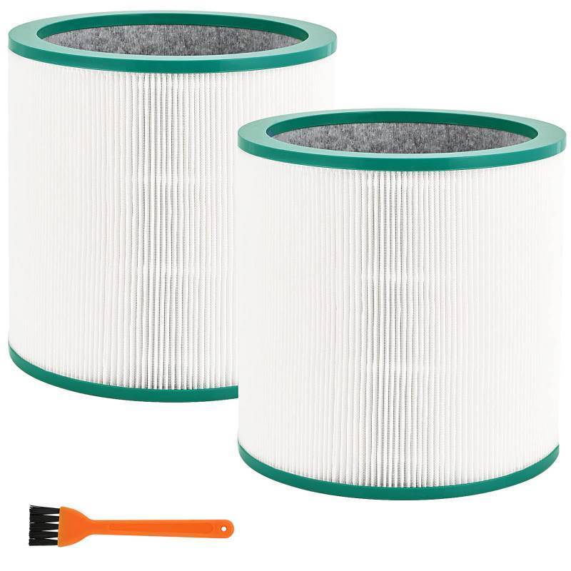 lot 58027 image: 2 Pack Dyson TP02 Air Purifier True HEPA Filters Replacement for Dyson Pure Cool Link TP01, TP02, TP03, AM11, BP01 Tower Air Purifier, Compare to Part # 968126-03 2 Pack TP02 Air Purifier True Filters - Retail $23