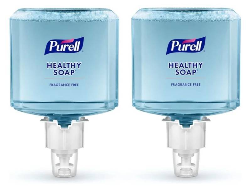 lot 57806 image: PURELL Brand HEALTHY SOAP Gentle and Free Foam, Fragrance Free, 1200 mL Refill for PURELL ES6 Automatic Soap Dispenser (Pack of 2) - Retail $40
