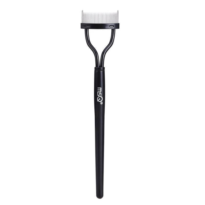 lot 45292 image: Eyelash Comb MSQ Eyelash Separator Mascara Applicator Eyelash Definer With Comb Cover Arc Designed Cosmetic Brushes Tool Black (1PCS) - Retail $5