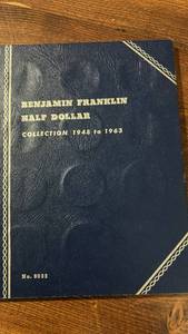 lot 40382 image: Benjamin Franklin Half Dollar Collection 1948-1963 Whitman Album No. 9032